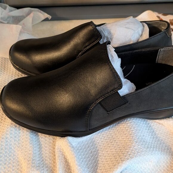 Ros Hommerson Slide In Black Leather Shoes Size 7.5 W Item # 62035-10 - - Picture 5 of 9